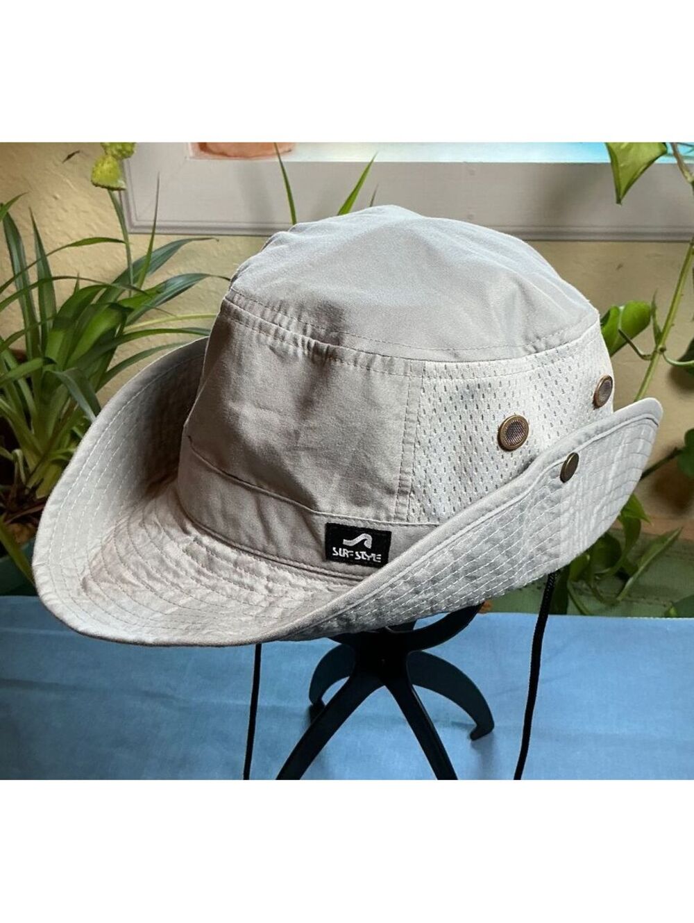 Vintage Surf Style Bucket Fishing Hat Gray